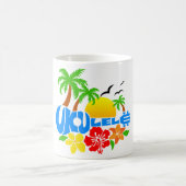 Ukulele-Insel-Logo Kaffeetasse (Mittel)
