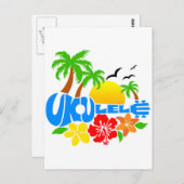 Ukulele Island Logo Postkarte (Vorne/Hinten)