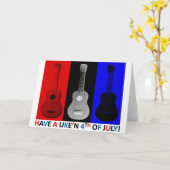 Ukulele Juli 4. Karte (Gelbe Blume)