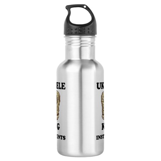 Ukulele King of Instruments Edelstahlflasche (Rückseite)