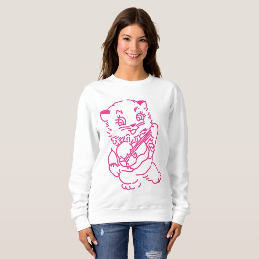 Ukulele Kitten Sweatshirt (Vorne ganz)