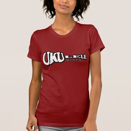 Ukulele-Königin-T-Shirt T-Shirt (Vorderseite)