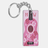 Ukulele kundenspezifische Monogramm-Schlüsselkette Schlüsselanhänger (Vorderseite links)