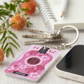 Ukulele kundenspezifische Monogramm-Schlüsselkette Schlüsselanhänger (Vorderseite rechts)