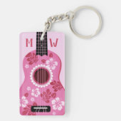 Ukulele kundenspezifische Monogramm-Schlüsselkette Schlüsselanhänger (Rückseite)
