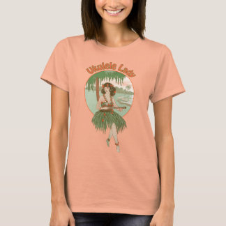 Ukulele Lady #1 Ladys Burnout T - Shirt