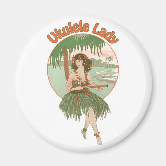 Ukulele Lady #1 Magnet (Vorne)