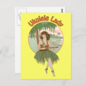 Ukulele Lady #1 Postcard Postkarte (Vorne/Hinten)