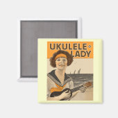 Ukulele Lady #2 Magnet (Vorderseite/Rückseite)