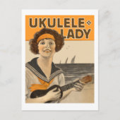 Ukulele Lady #2 Postkarte (Vorderseite)