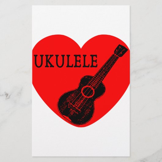 Ukulele Liebe Briefpapier (Vorderseite)