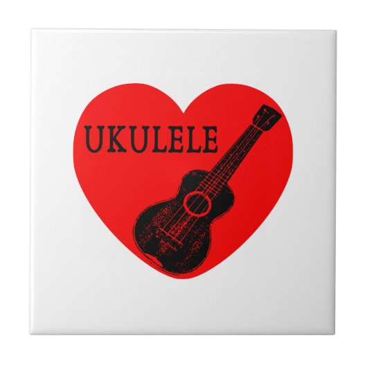 Ukulele Liebe Fliese (Vorderseite)