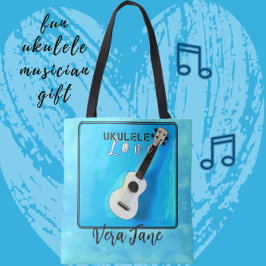 Ukulele Liebe in Hübschen Blautönen Tasche