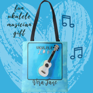 Ukulele Liebe in Hübschen Blautönen Tasche