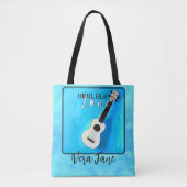 Ukulele Liebe in Hübschen Blautönen Tasche (Vorderseite)