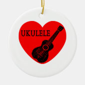 Ukulele Liebe Keramikornament (Vorne)