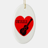 Ukulele Liebe Keramikornament (Rechts)