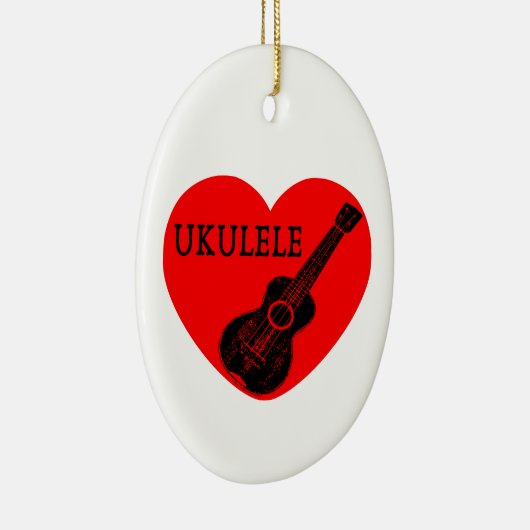 Ukulele Liebe Keramikornament (Rechts)