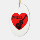 Ukulele Liebe Keramikornament (Links)