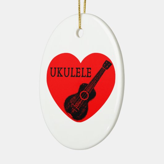 Ukulele Liebe Keramikornament (Links)