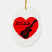 Ukulele Liebe Keramikornament (Vorne)