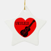 Ukulele Liebe Keramikornament (Vorne)