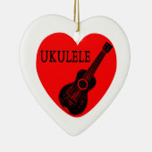 Ukulele Liebe Keramikornament (Rechts)