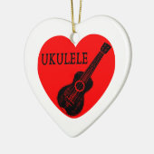 Ukulele Liebe Keramikornament (Links)