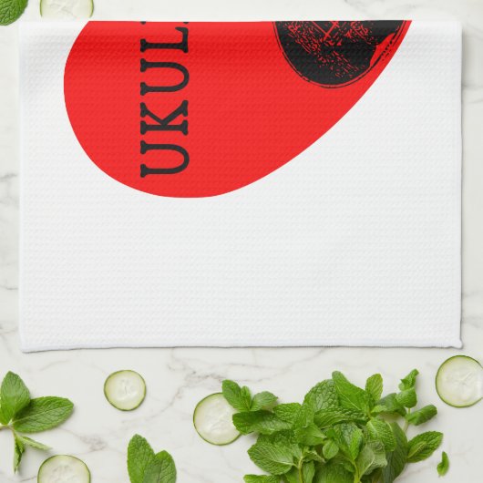 Ukulele Liebe Küchentuch (Gefaltet)