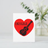Ukulele Liebe Postkarte (Stehend Vorderseite)