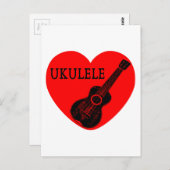 Ukulele Liebe Postkarte (Vorne/Hinten)