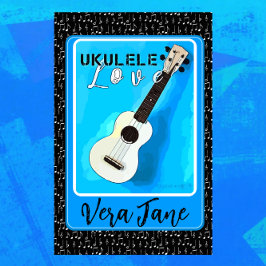 Ukulele Liebe Shades of Blue mit Name Magnet