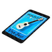 Ukulele Liebe Shades of Blue mit Name Magnet (Linke Seite)