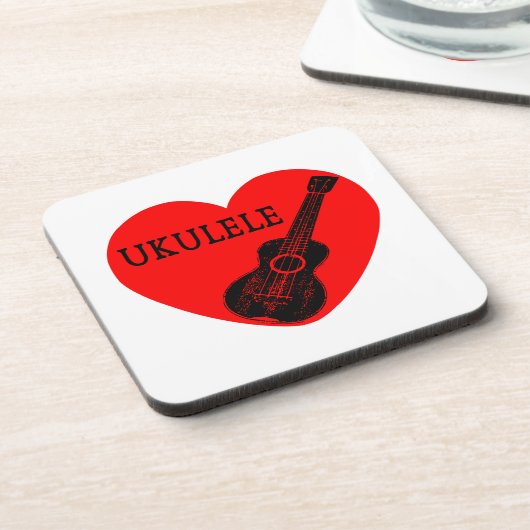 Ukulele Liebe Untersetzer (Linke Seite)