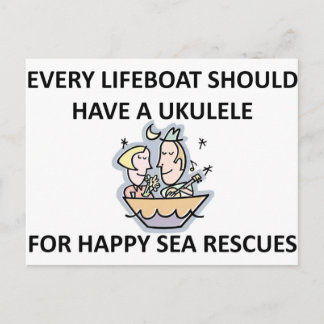 Ukulele Lifeboat Postkarte