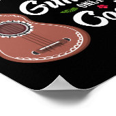 Ukulele like Guitar nur Cooler Player Hawaiian Poster (Ecke)