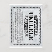 Ukulele-Lizenz Postkarte (Vorderseite)