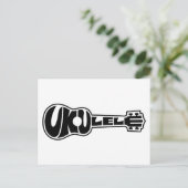 Ukulele-Logo Postkarte (Stehend Vorderseite)