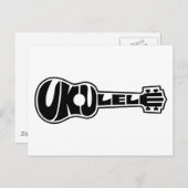 Ukulele-Logo Postkarte (Vorne/Hinten)