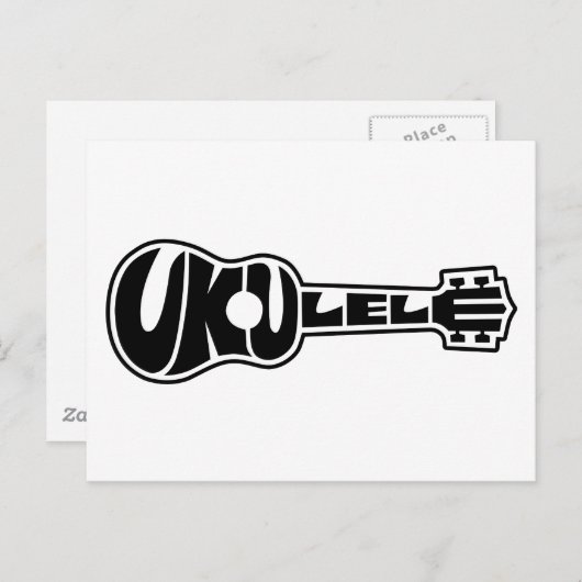 Ukulele-Logo Postkarte (Vorne/Hinten)