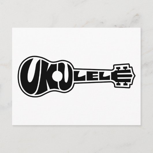 Ukulele-Logo Postkarte (Vorderseite)