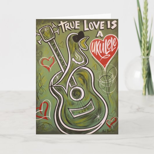Ukulele Love Greeting Card Karte (Vorderseite)