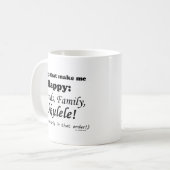 Ukulele macht mich glücklich kaffeetasse (Vorderseite Links)