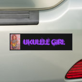 Ukulele-Mädchen Autoaufkleber (Auf Auto)