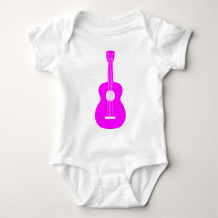 Ukulele - Magenta Baby Strampler