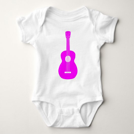 Ukulele - Magenta Baby Strampler (Vorderseite)