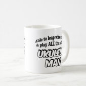 Ukulele Man - Music Superhero Kaffeetasse (VorderseiteRechts)