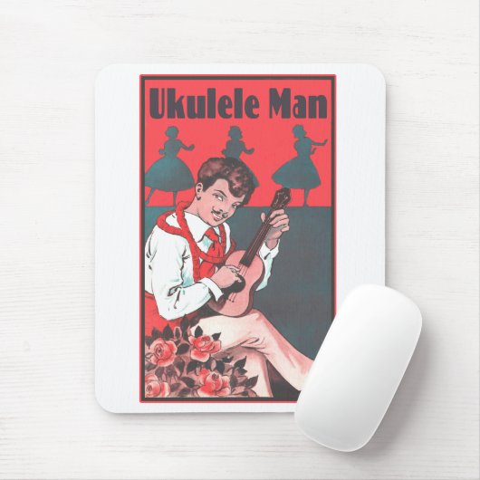 Ukulele-Mann Mousepad (Mit Mouse)