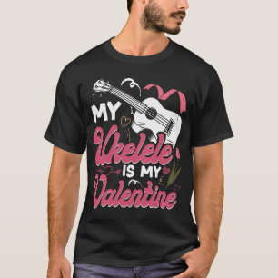 Ukulele Meine Ukulele ist mein Valentiner Valentin T-Shirt
