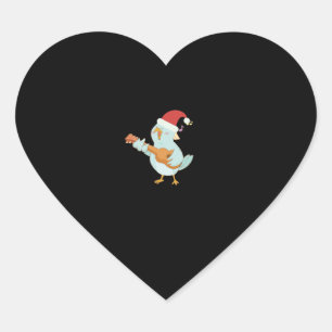 Ukulele Merry Christmas Herz-Aufkleber